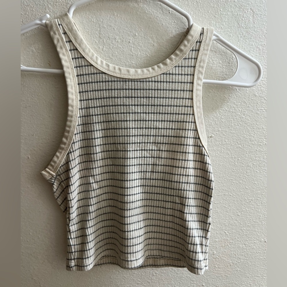 Cider Cream and Black Striped Kids' Tank Top